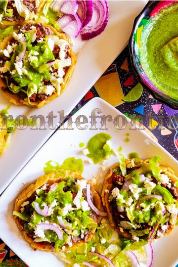 Bean Chorizo Sopes