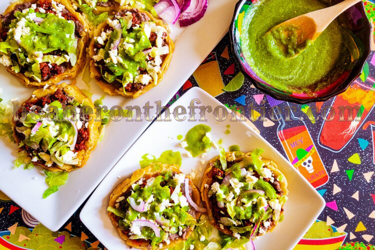 Bean Chorizo Sopes